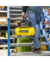 COMPRESOR 1100W. POWERPLUS 6L. SIN ACEITE POWX17215