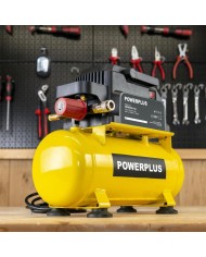 COMPRESOR 1100W. POWERPLUS 6L. SIN ACEITE POWX17215
