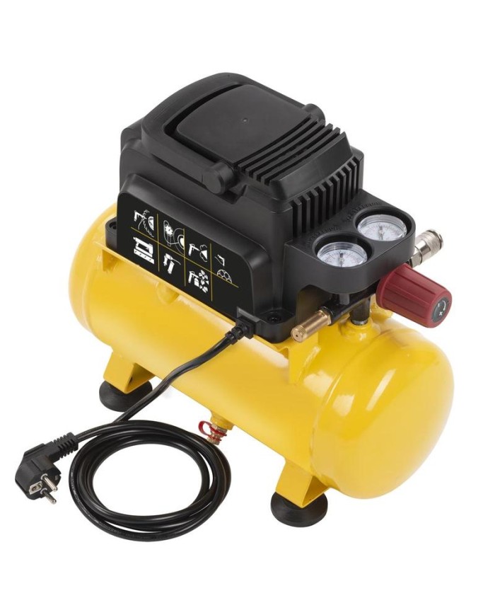 COMPRESOR 1100W. POWERPLUS 6L. SIN ACEITE POWX17215