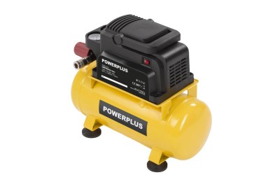 COMPRESOR 1100W. POWERPLUS 6L. SIN ACEITE POWX17215