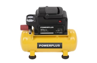 COMPRESOR 1100W. POWERPLUS 6L. SIN ACEITE POWX17215
