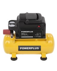 COMPRESOR 1100W. POWERPLUS 6L. SIN ACEITE POWX17215
