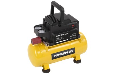 COMPRESOR 1100W. POWERPLUS 6L. SIN ACEITE POWX17215