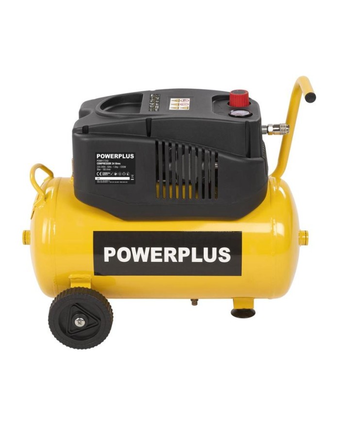 COMPRESOR 1100W. 24L. POWERPLUS SIN ACEITE POWX17250