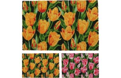 FELPUDO FIBRA TULIPANES KOOP 40X60CMS. A820000