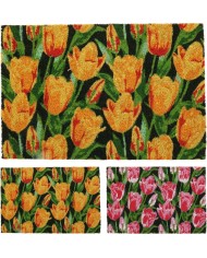 FELPUDO FIBRA TULIPANES KOOP 40X60CMS. A820000