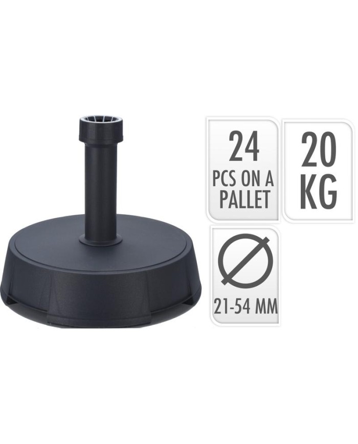 BASE SOMBRILLA MACIZA KOOP 20KGS. ANTRACITA HS1100920