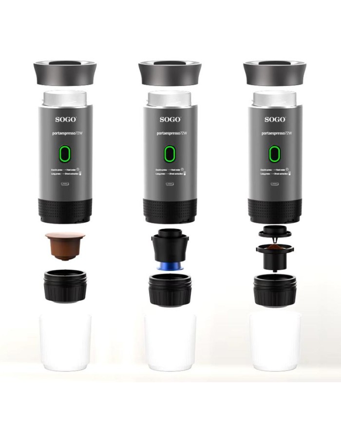 CAFETERA PORTATIL RECARGABLE SOGO 1 TAZA 20BAR CAF-SS-5622
