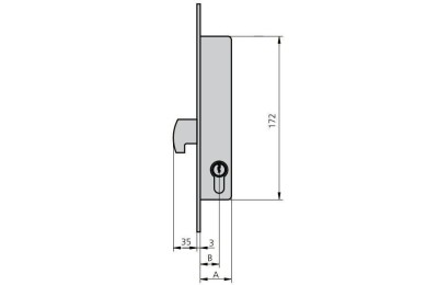 CERRADURA CVL 1990A/20/5 CILINDRO LATON