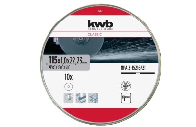 DISCO C/INOX KWB 115X1'0MM. 10UDS.