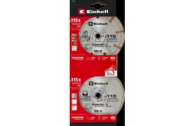 KIT DISCOS DIAMANTE SEGMENTADO Y CONTINUO EINHELL 115MM. 49797060