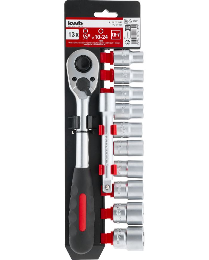 LLAVE VASO KWB 1/2 10-24MM. (13 PZAS.)