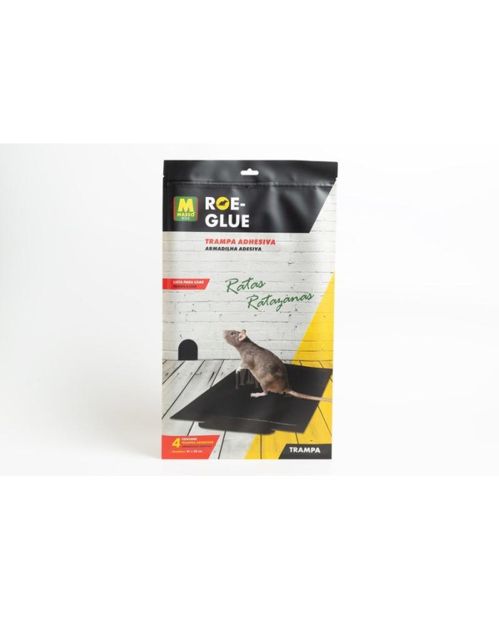 TRAMPA ADHESIVA MASSO RATAS CARTON (4UDS.)