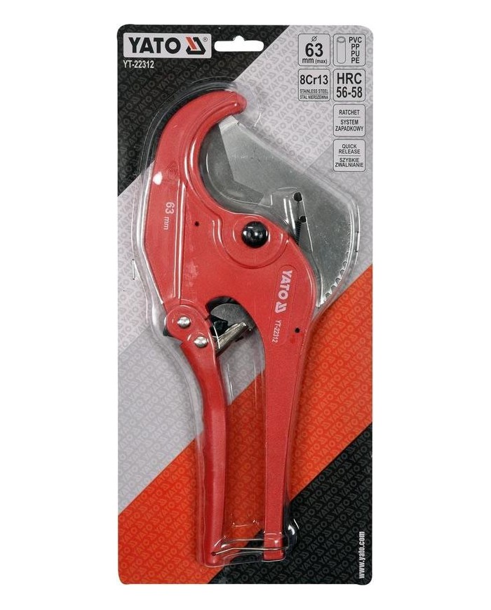 CORTATUBOS YATO PVC 63MM. YT-22312