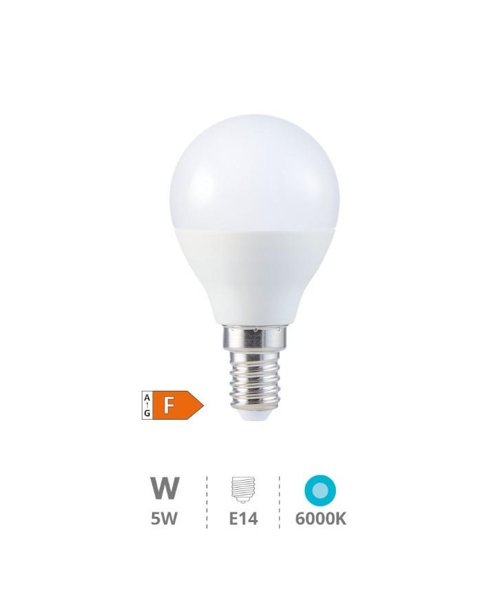BOMBILLA LED ESFERICA GSC 5W. E14 6000K               200690032