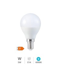 BOMBILLA LED ESFERICA GSC 5W. E14 6000K               200690032
