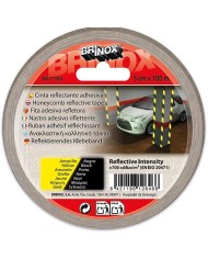 CINTA ADHESIVA BRINOX REFLECTANTE NEGRO/AMARILLO 5X10CM B61735A