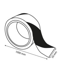 CINTA ADHESIVA BRINOX REFLECTANTE NEGRO/AMARILLO 5X10CM B61735A