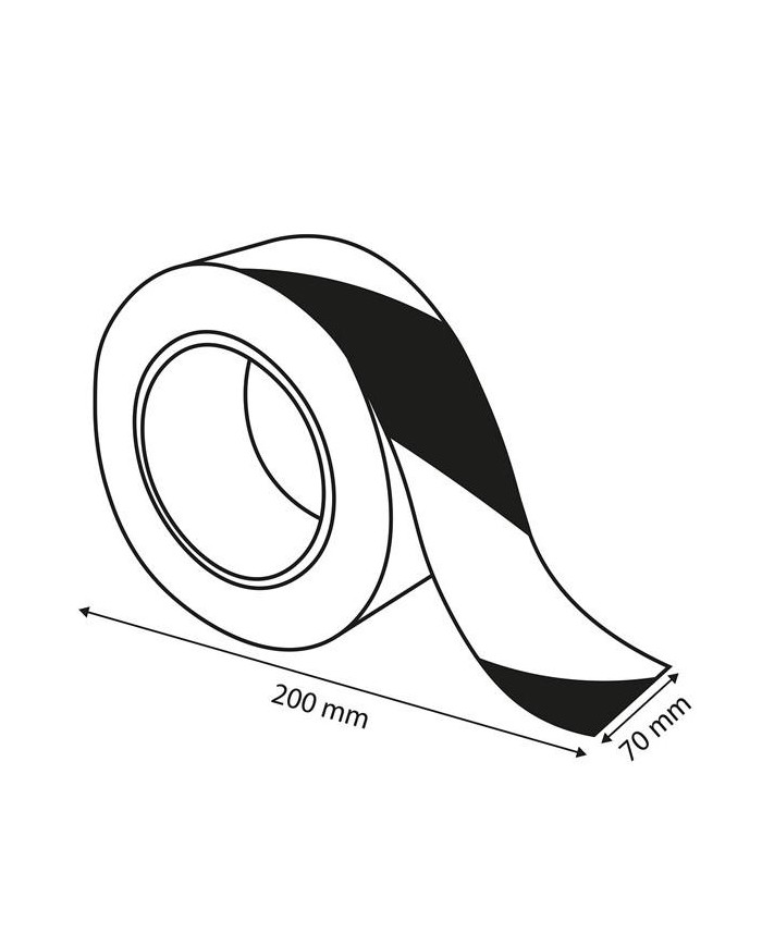 CINTA ADHESIVA BRINOX REFLECTANTE ROJO/BLANCO 5X10CM  B61735R