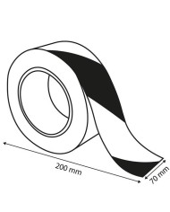 CINTA ADHESIVA BRINOX REFLECTANTE ROJO/BLANCO 5X10CM  B61735R