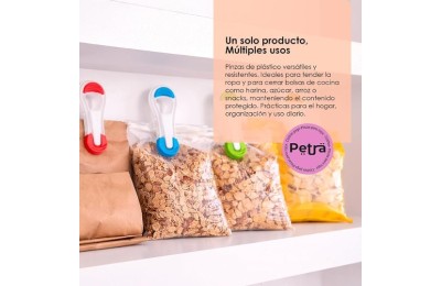 PINZA CIERRA BOLSAS PAMEX PETRA 10 UNIDADES           8431250518038