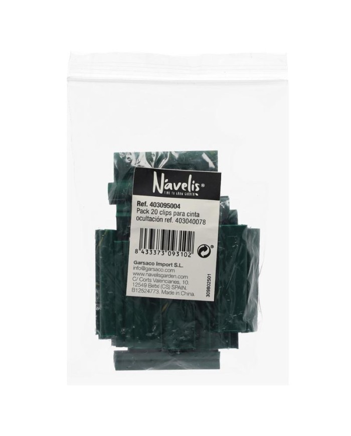 CLIPS CINTA DE OCULTACION GSC VERDE  4'75CMS. BOLSA 20UDS. 403095004