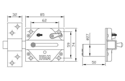 CERROJO IFAM LATON CS88L-M50
