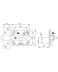 CERROJO IFAM LATON CS88L-M50