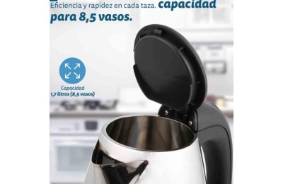 HERVIDOR AGUA INOX. GRUNKEL 1,6LT. 2000W. HV-16GX
