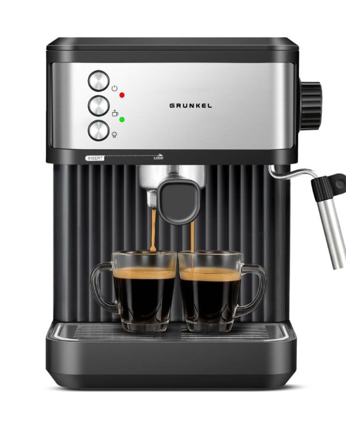 CAFETERA ESPRESO GRUNKEL 850W. 20B. NEGRO CAFPRESSO-20AROMA
