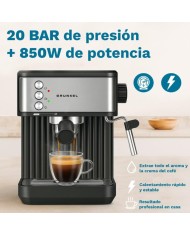 CAFETERA ESPRESO GRUNKEL 850W. 20B. NEGRO CAFPRESSO-20AROMA