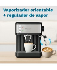 CAFETERA ESPRESO GRUNKEL 850W. 20B. NEGRO CAFPRESSO-20AROMA