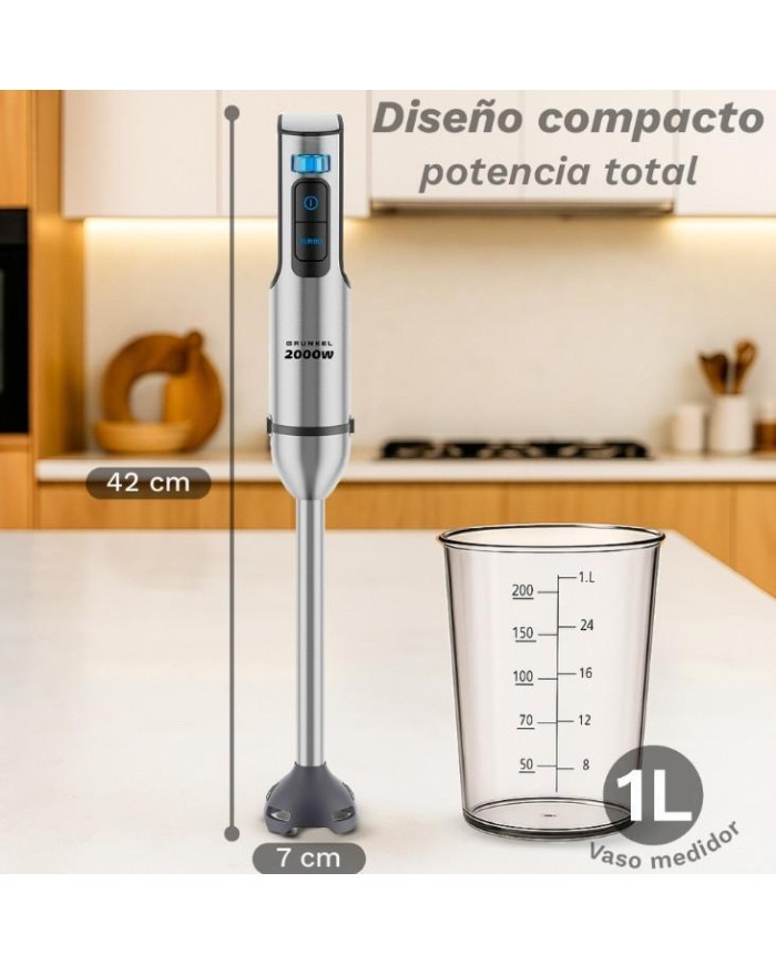 BATIDORA DE MANO GRUNKEL 800ML. 2000W.