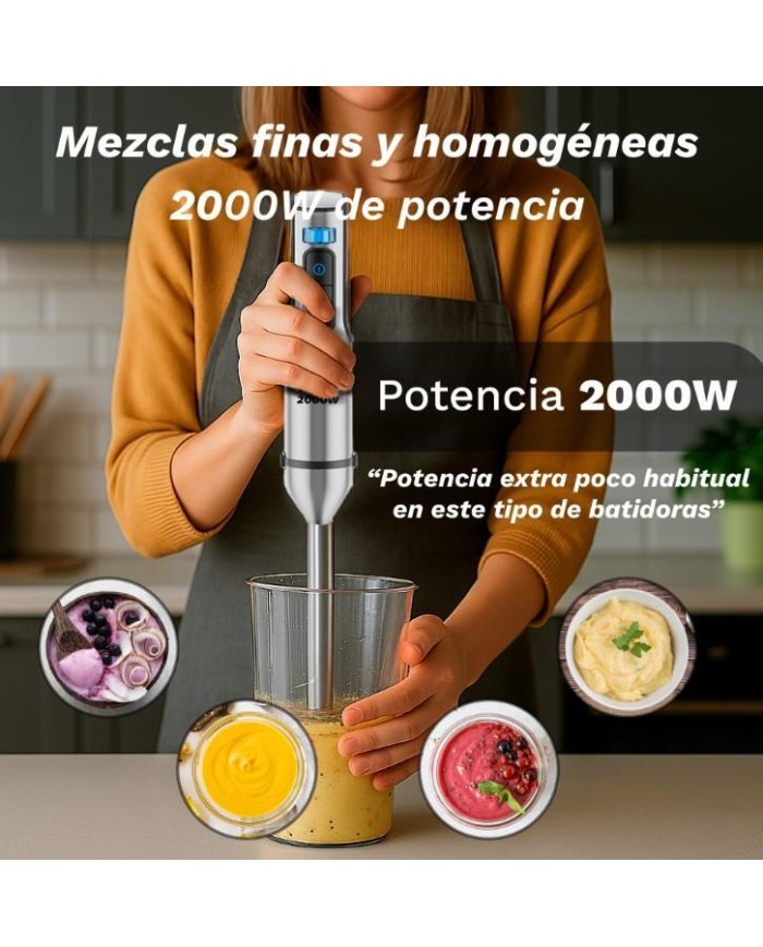 BATIDORA DE MANO GRUNKEL 800ML. 2000W.