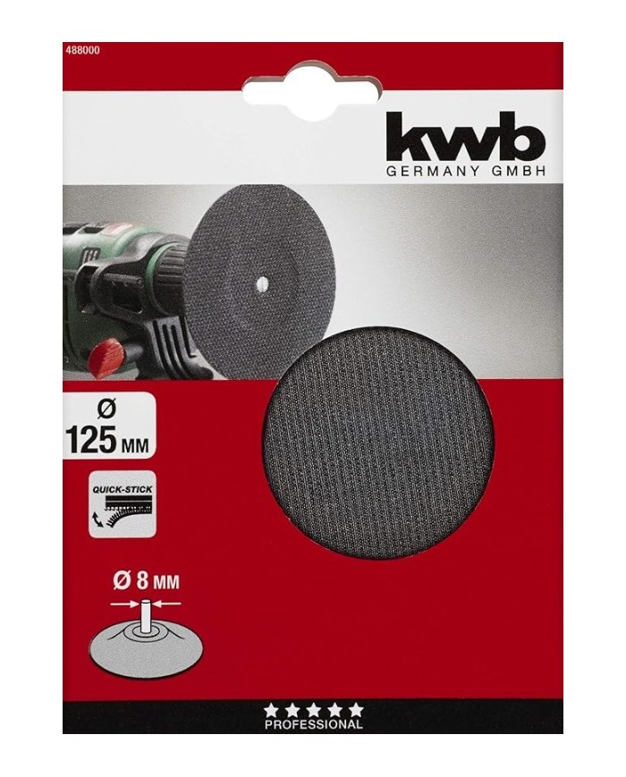 PLATO APOYO AMOLADORA KWB 125MM. 49488000