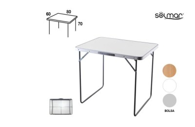 MESA PLEGABLE ACERO 80X60CM. 15324