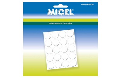 CUBRE TORNILLO MICEL BLANCO 13MM. 20PZS. 90906