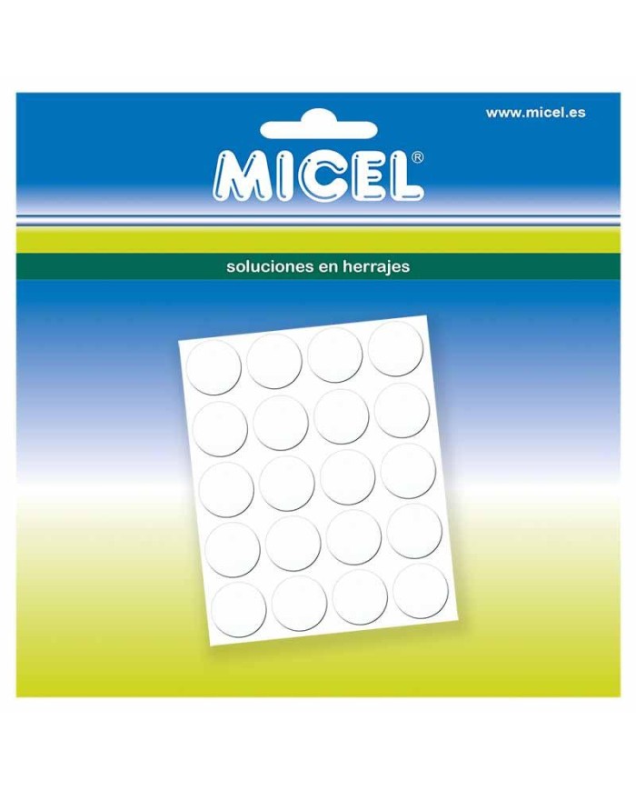 CUBRE TORNILLO MICEL BLANCO 13MM. 20PZS. 90906