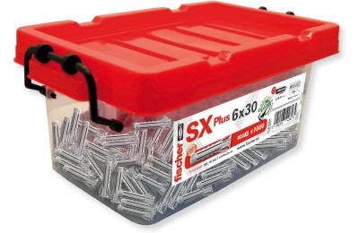 BOX TACO NYLON SX PLUS 6X30MM. + 4 BROCAS FISCHER 1000U  568676
