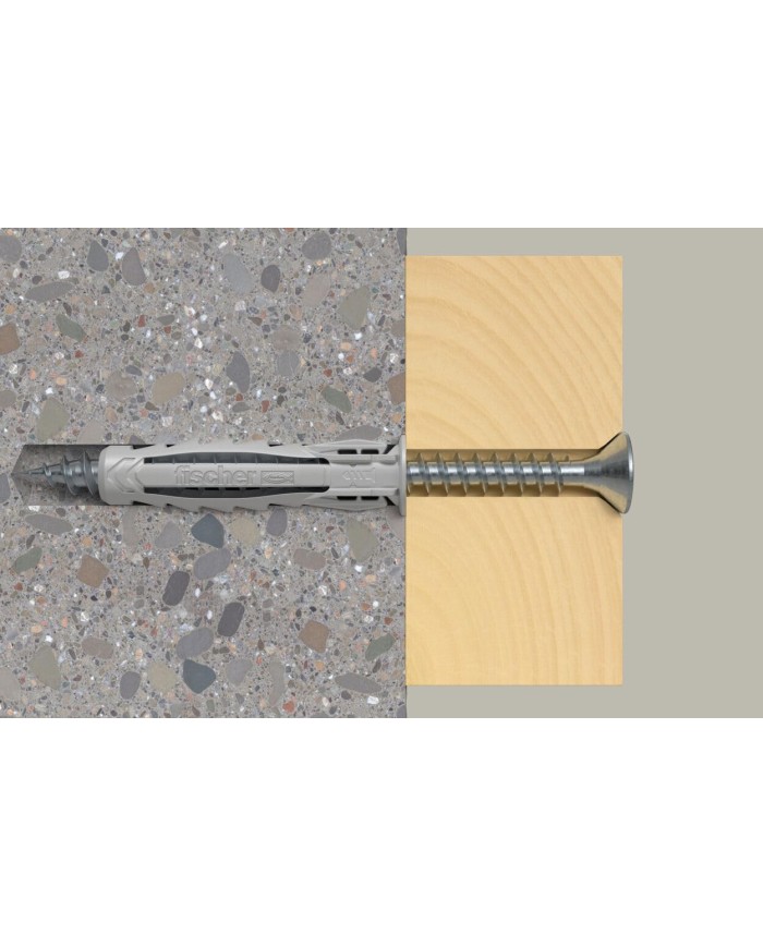 BOX TACO NYLON SX PLUS 6X30MM. + 4 BROCAS FISCHER 1000U  568676