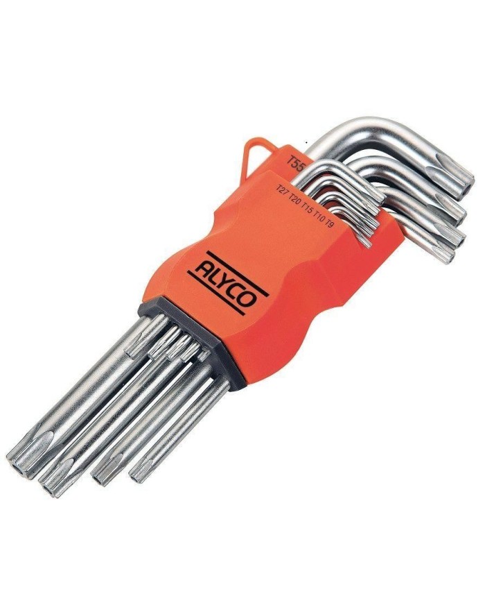 LLAVE TORX LARGA INVIOLABLE ALYCO 9PZS.