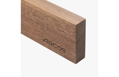 SOPORTE ARCOS CUCHILLOS MAGNETICO DE MADERA DE NOGAL  450X65X20MM.