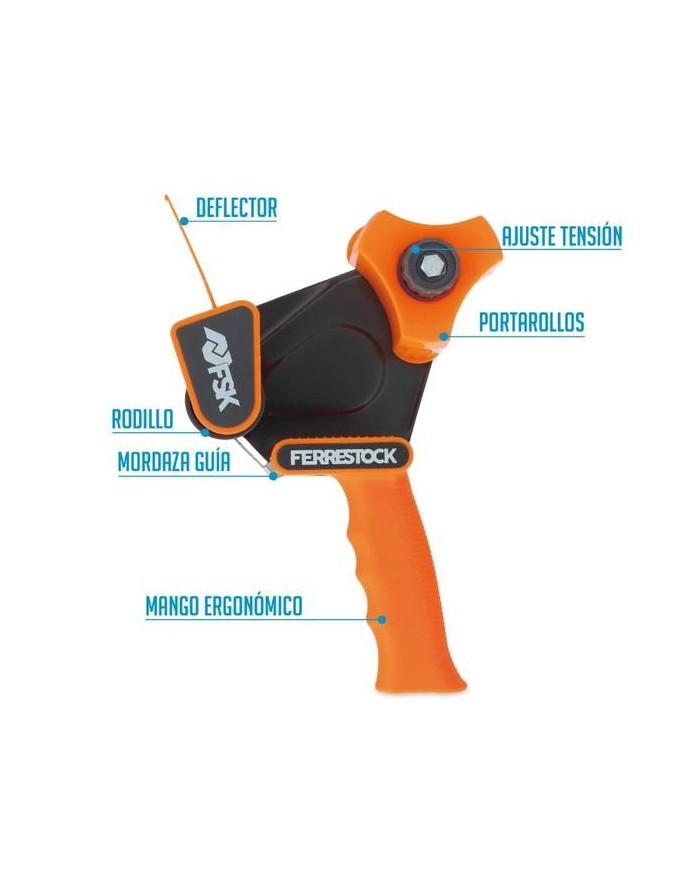 MAQUINA PRECINTAR FSK PISTOLA NARANJA