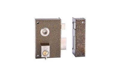 CERRADURA CVL ESMALTADA 156BR-70 IZQUIERDA CILINDRO REDONDO