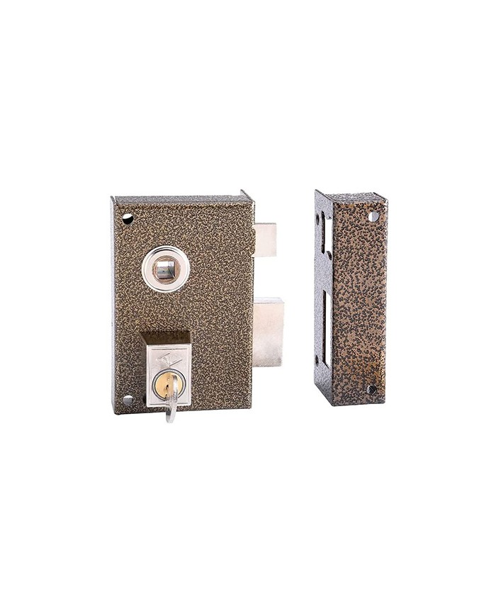 CERRADURA CVL ESMALTADA 56BR-70 IZQUIERDA CILINDRO PERFIL