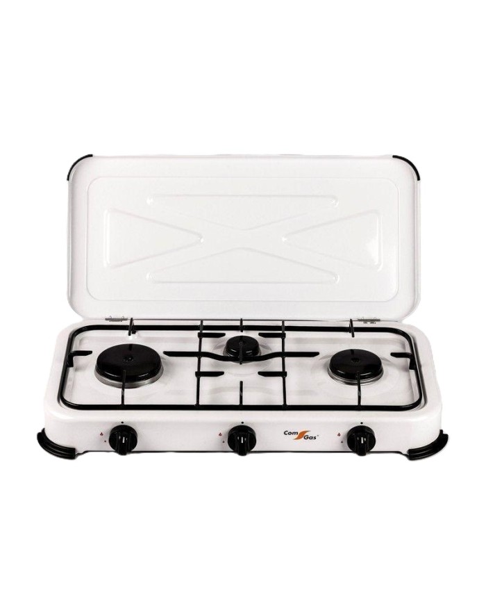 COCINA PORTATIL 3 FUEGOS CON TAPA COMGAS