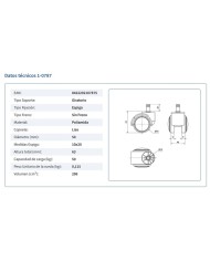 RUEDA GIRATORIA 1-0787 50MM. GRIS SILLA OFICINA (COMPATIBLE SILLA IKEA)