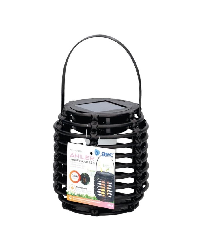 FAROLILLO SOLAR JARDIN GSC NEGRO 1800K
