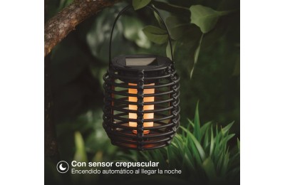 FAROLILLO SOLAR JARDIN GSC NEGRO 1800K