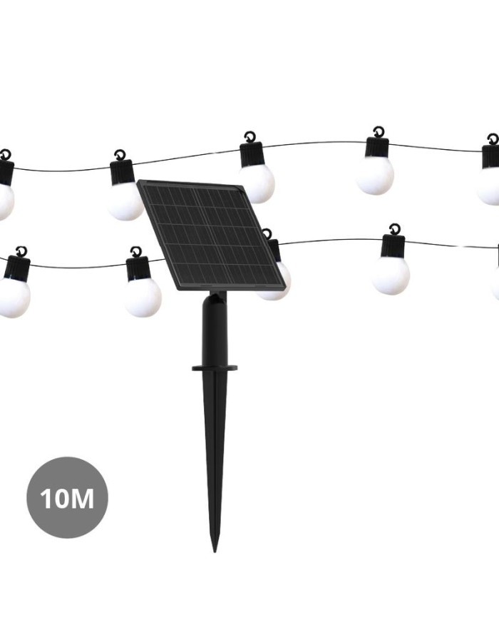 GUIRNALDA LED SOLAR GSC 10MTS. 20 BOMBILLAS KALAVAL 2300K 201210031